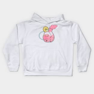 Pink Lemonade Cat Kids Hoodie